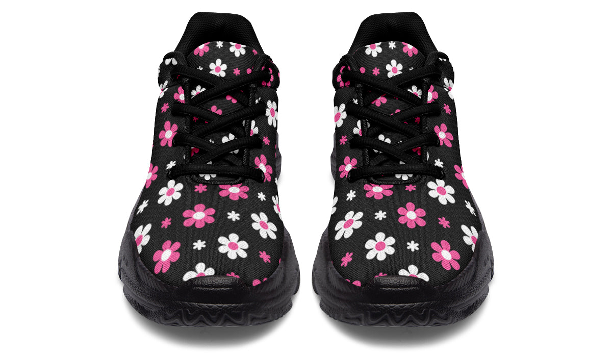Pink And Black Flowers
