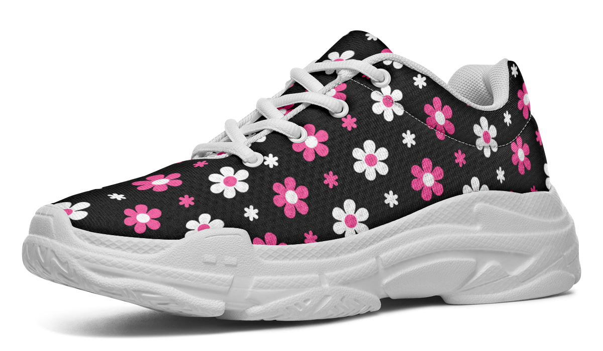 Pink And Black Flowers