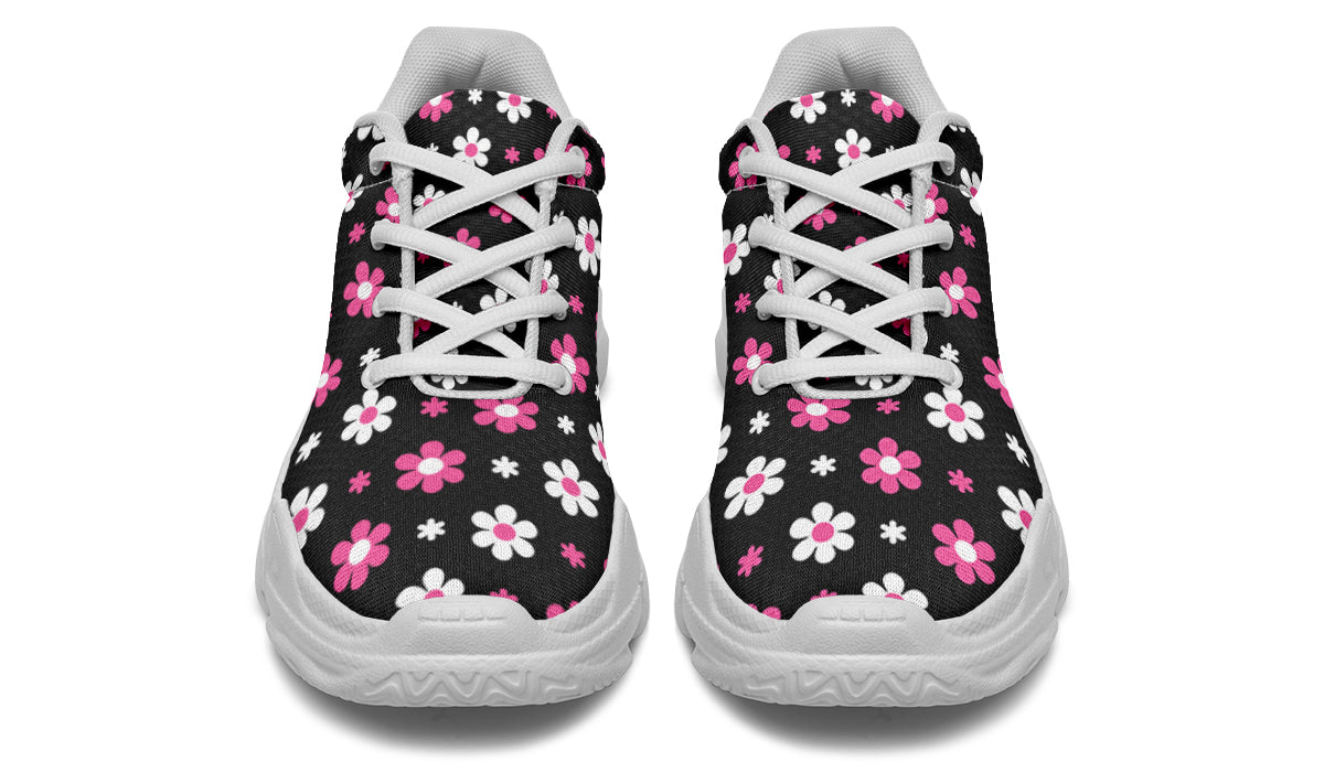Pink And Black Flowers