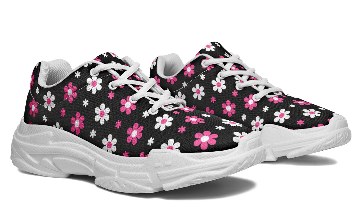 Pink And Black Flowers