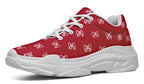 White Bows on Red