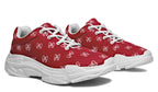 White Bows on Red