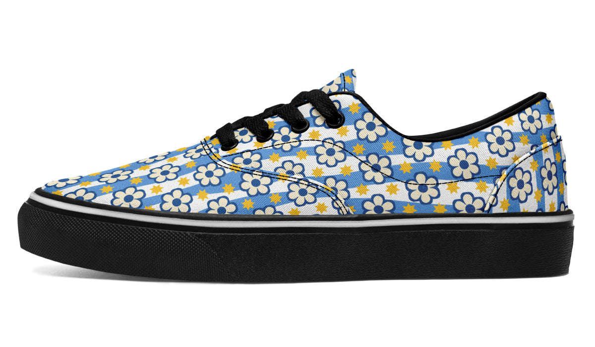 Blue Daisy Stripe