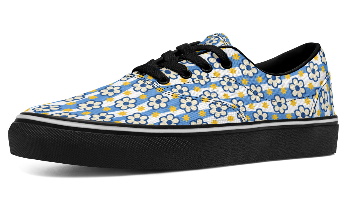 Blue Daisy Stripe