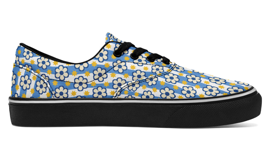Blue Daisy Stripe