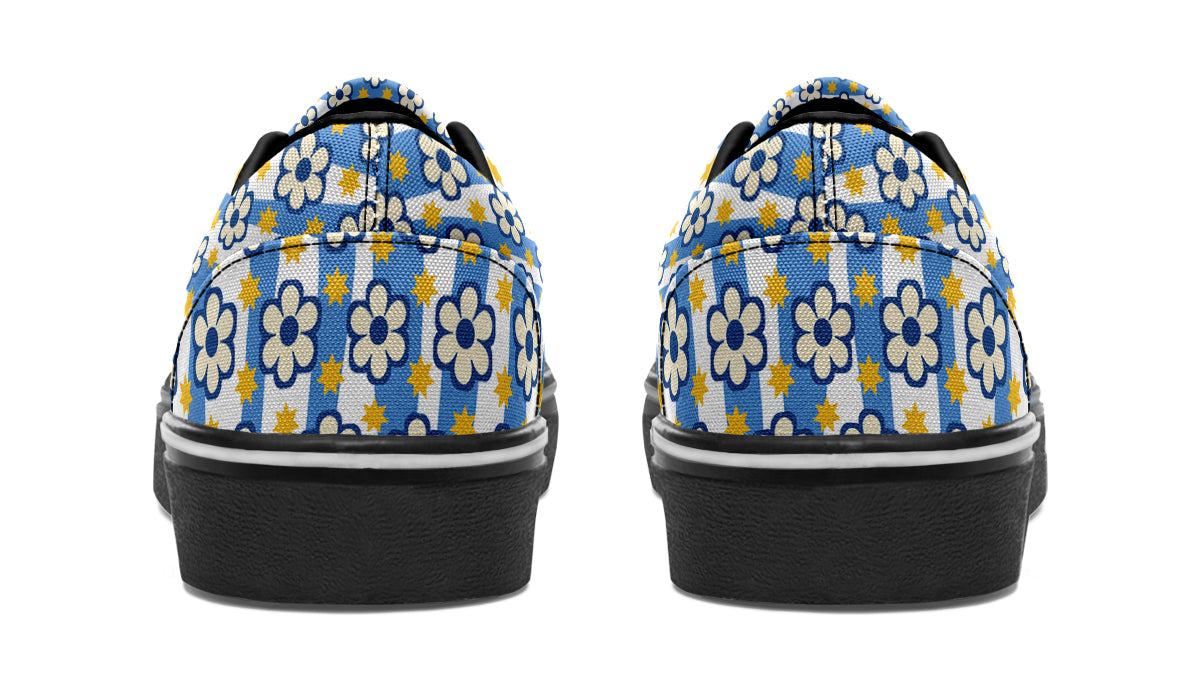 Blue Daisy Stripe
