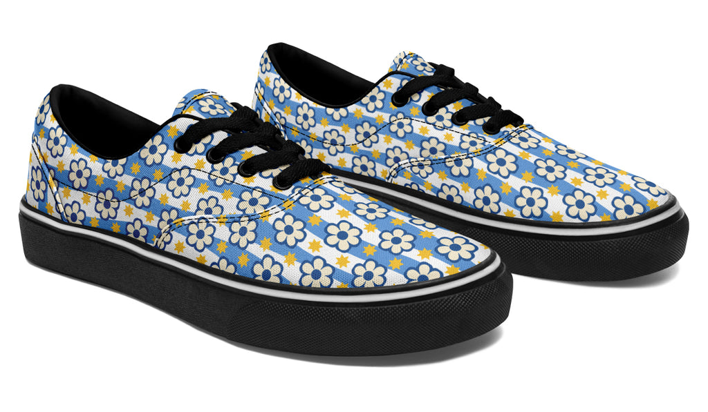Blue Daisy Stripe