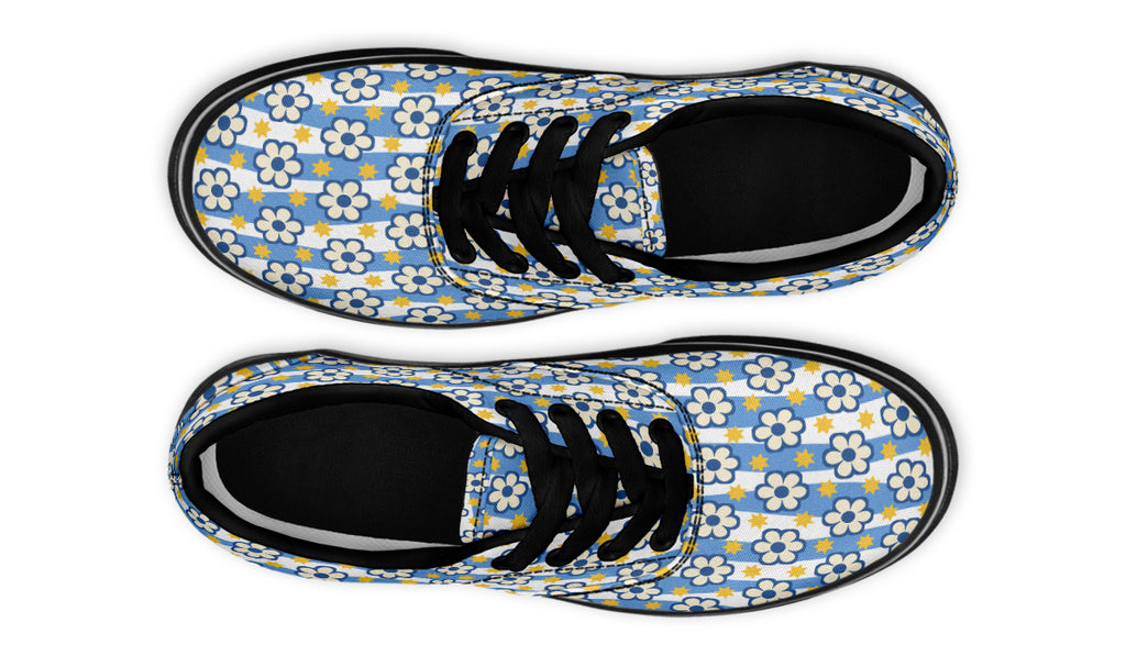 Blue Daisy Stripe