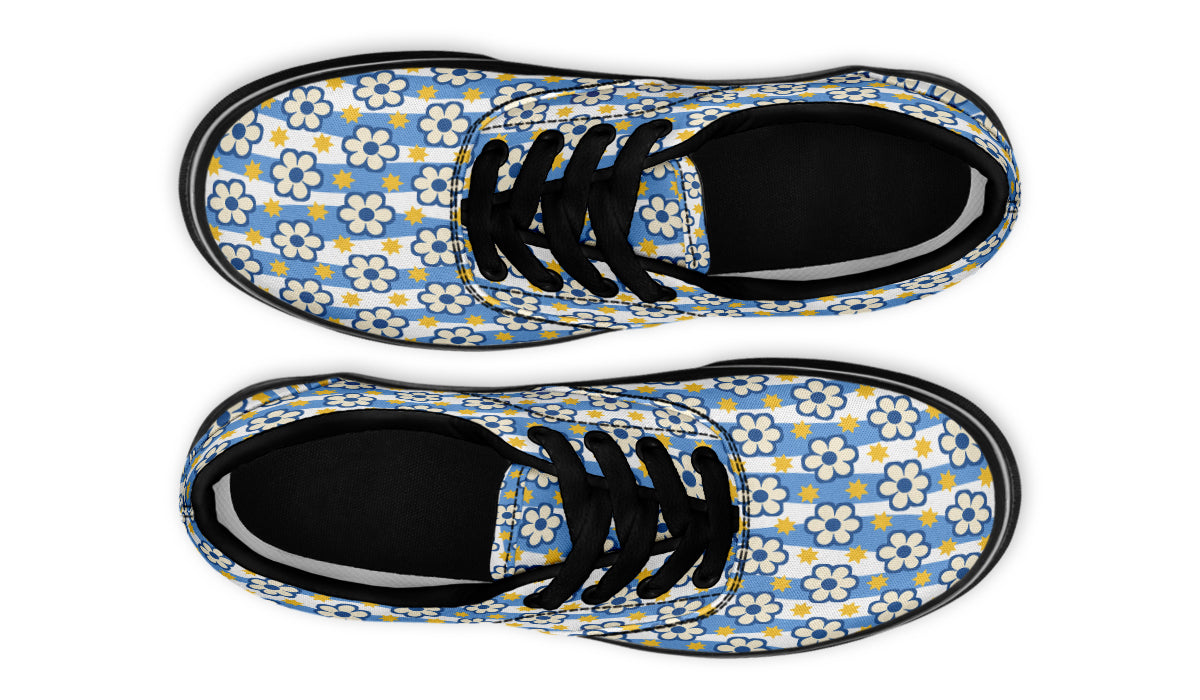Blue Daisy Stripe
