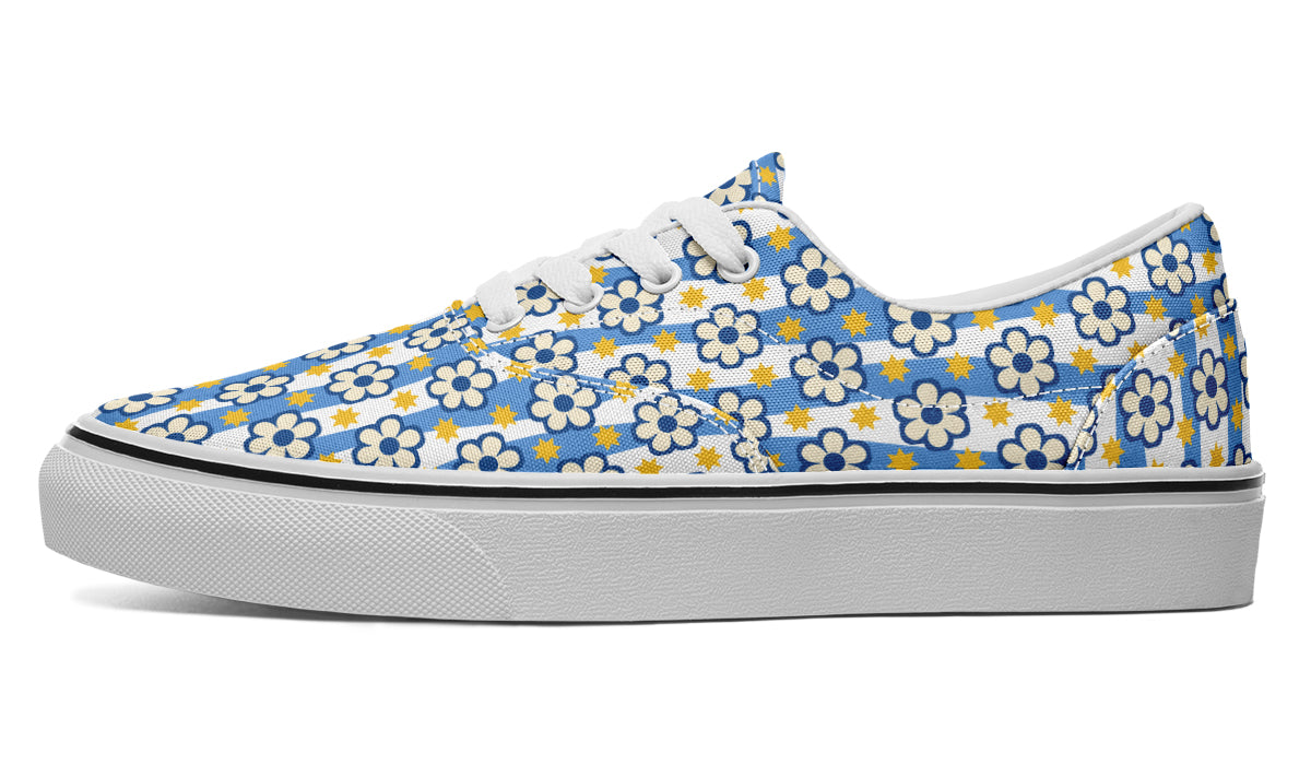 Blue Daisy Stripe