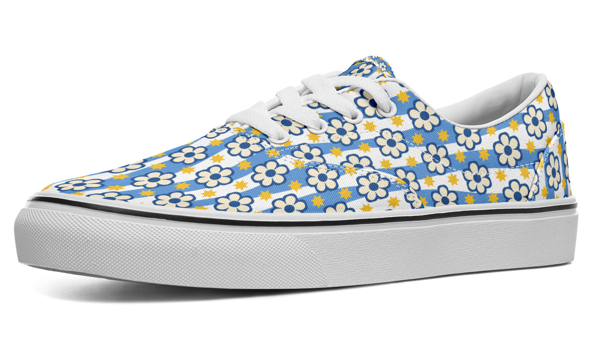 Blue Daisy Stripe