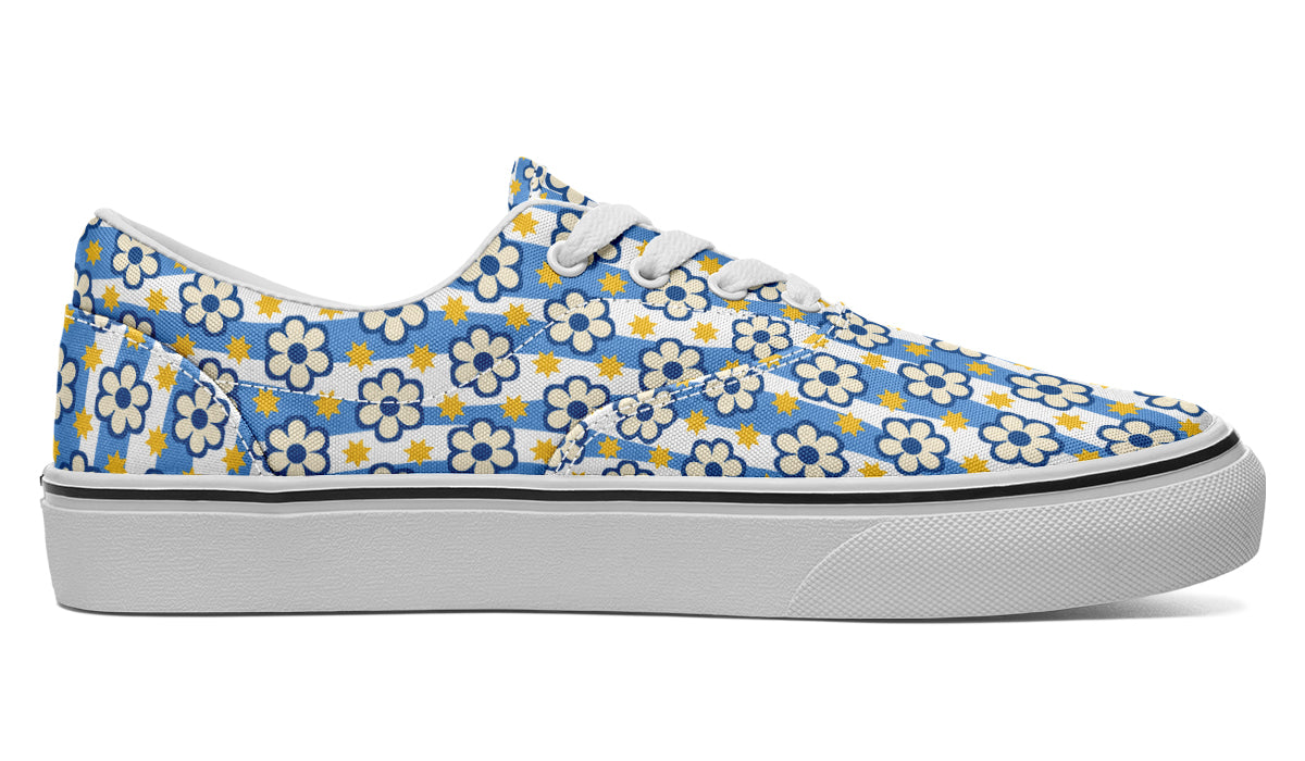 Blue Daisy Stripe