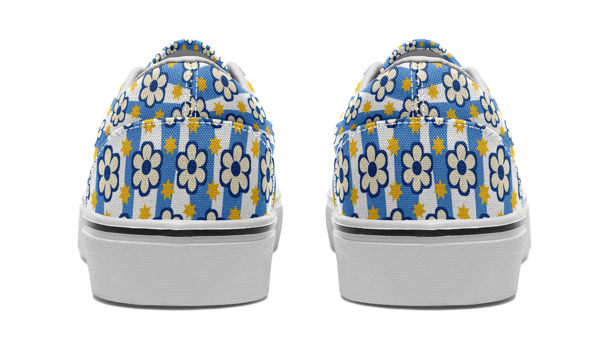 Blue Daisy Stripe