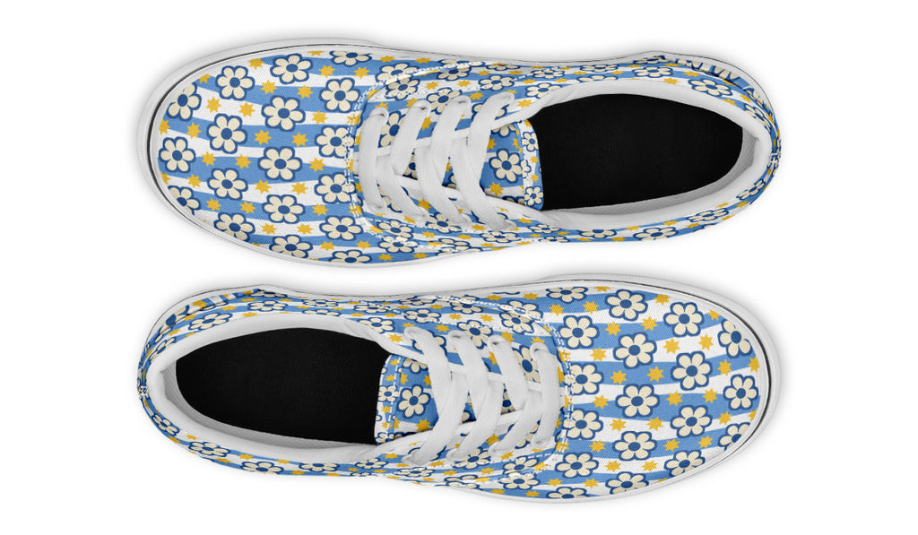Blue Daisy Stripe