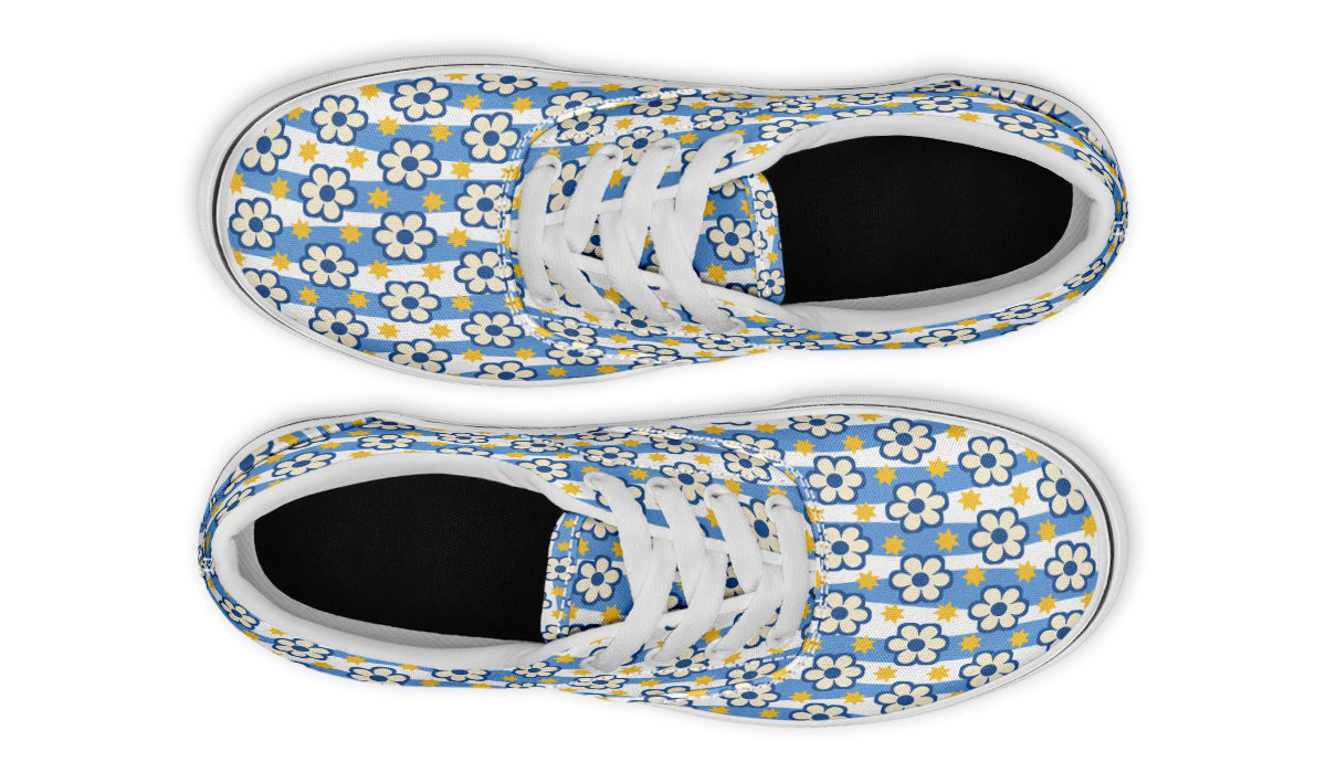 Blue Daisy Stripe