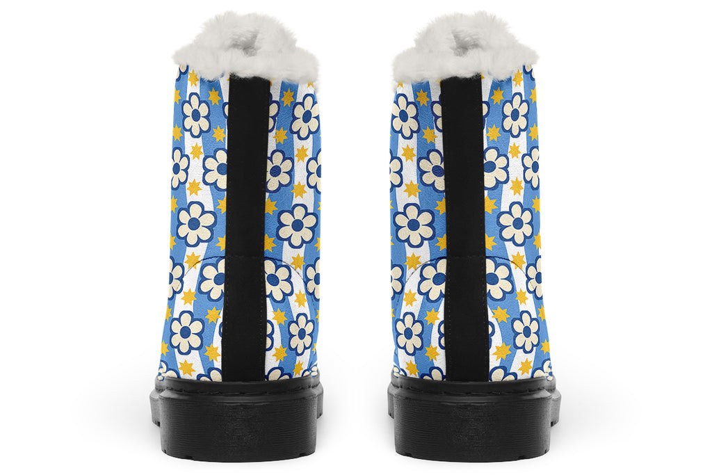 Blue Daisy Stripe