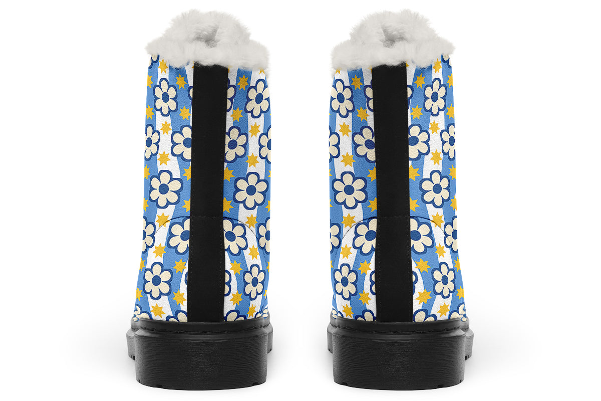 Blue Daisy Stripe