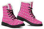 Cream Bows On Hot Pink