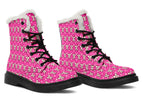 Cream Bows On Hot Pink