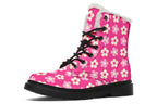 Cream Flowers On Hot Pink