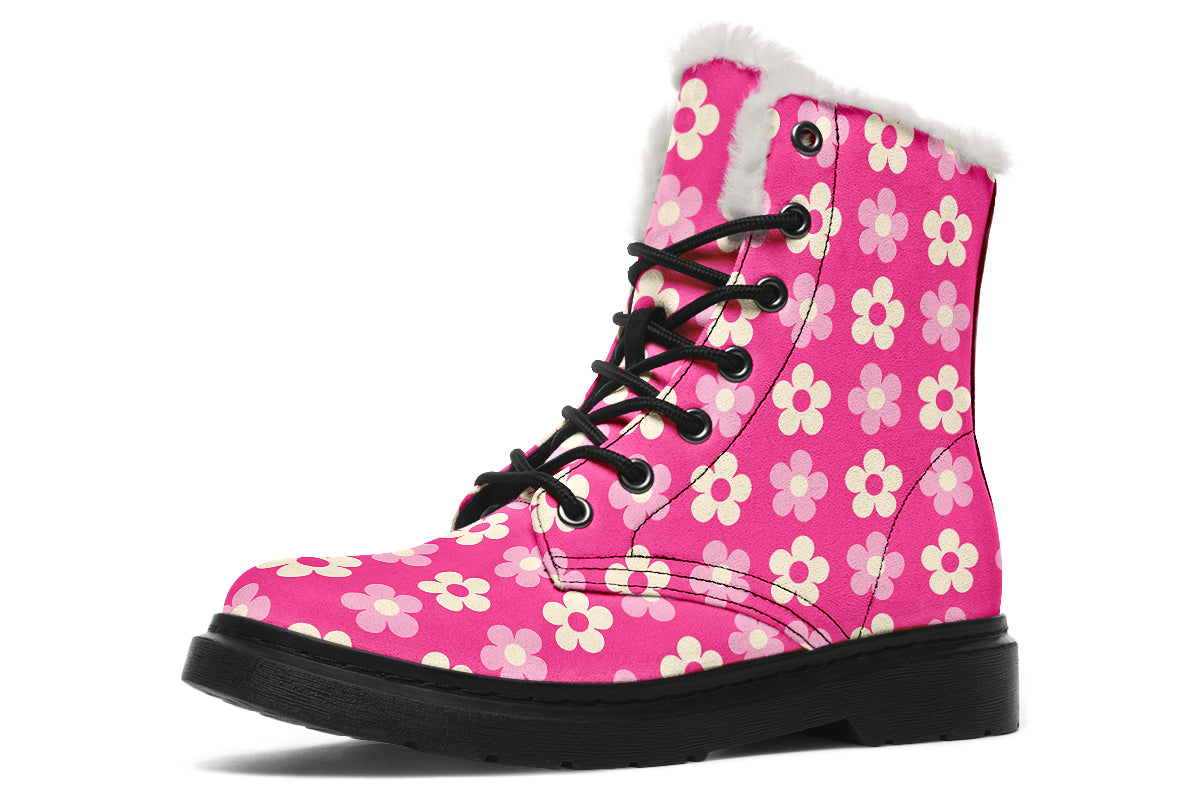 Cream Flowers On Hot Pink