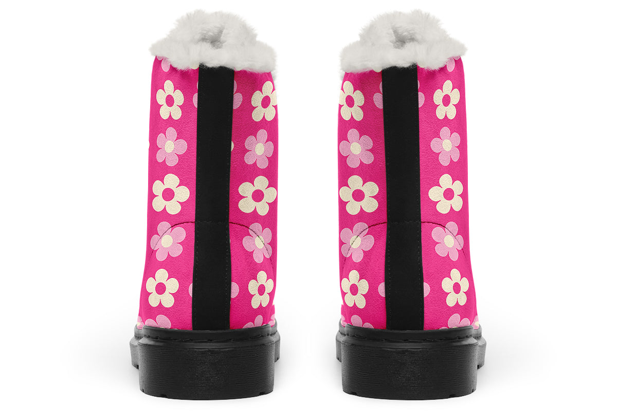 Cream Flowers On Hot Pink