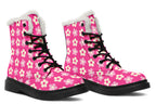 Cream Flowers On Hot Pink