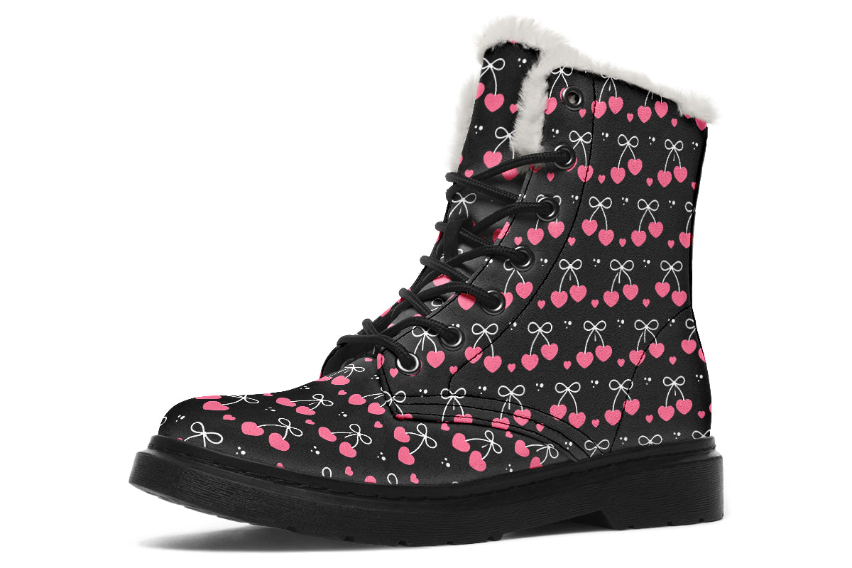 Heart Bows On Black