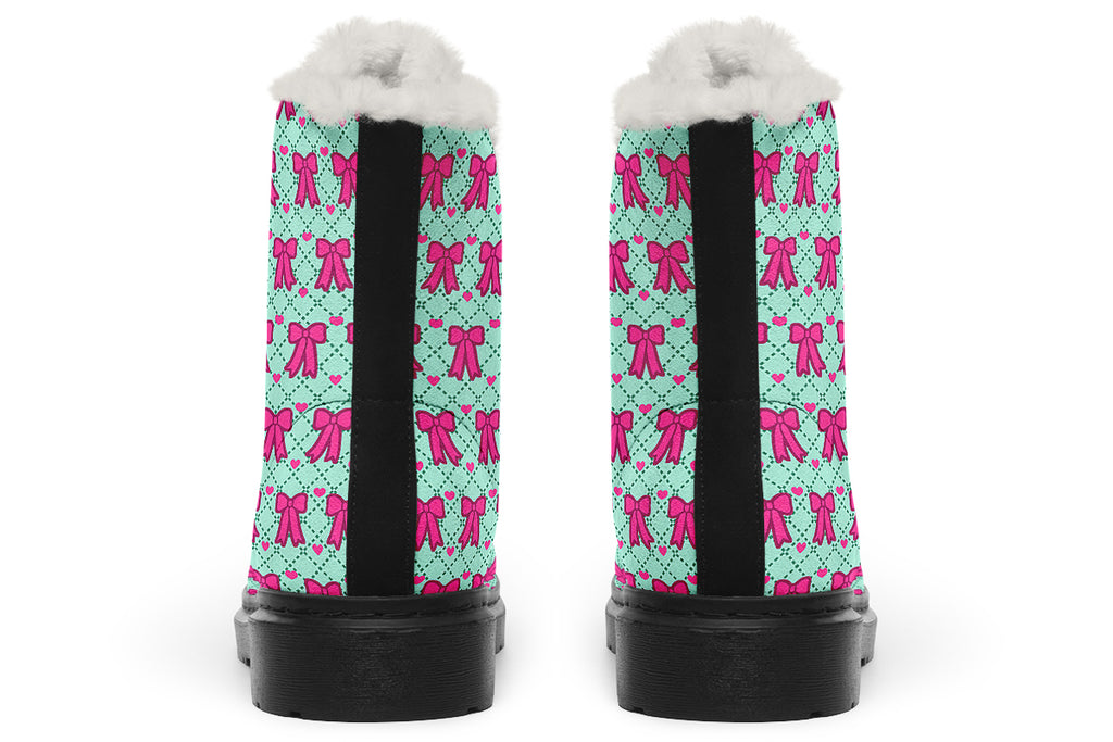 Hot Pink Bows On Mint