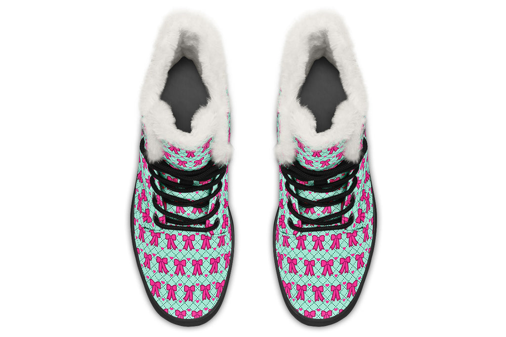 Hot Pink Bows On Mint