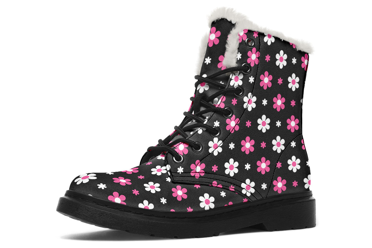 Pink And Black Flowers