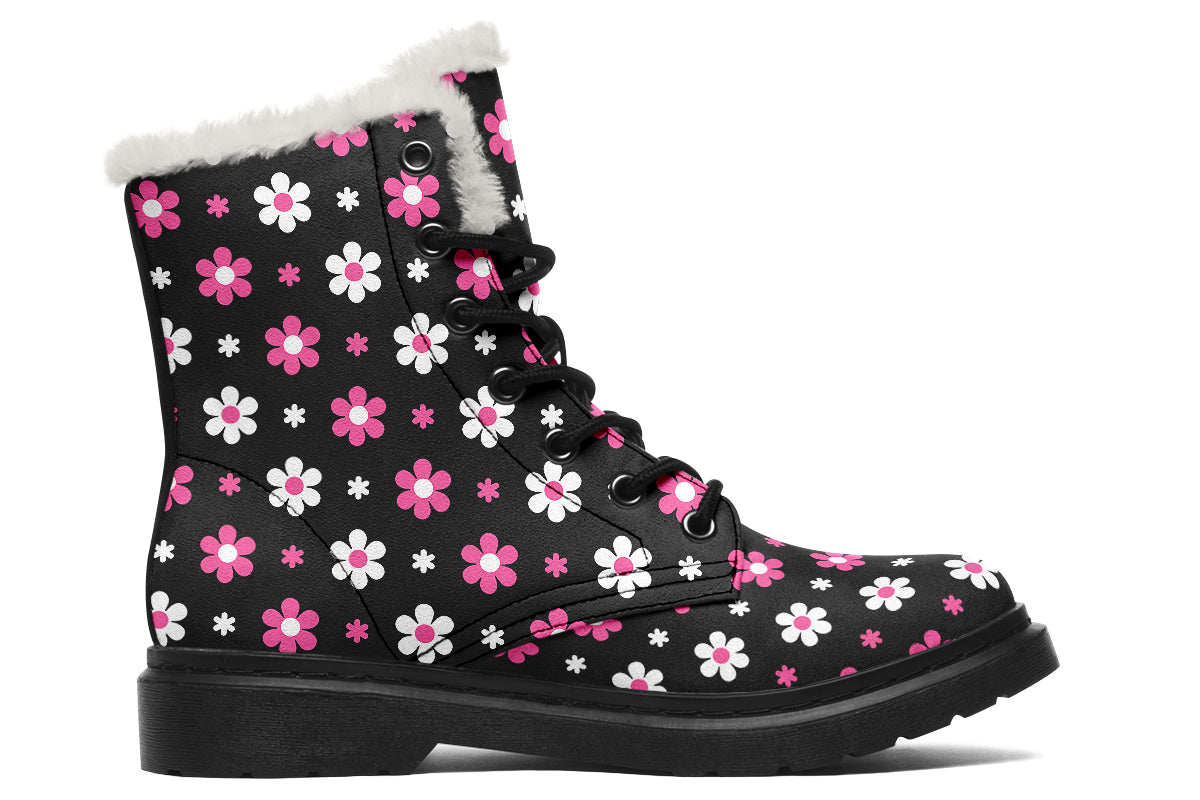 Pink And Black Flowers
