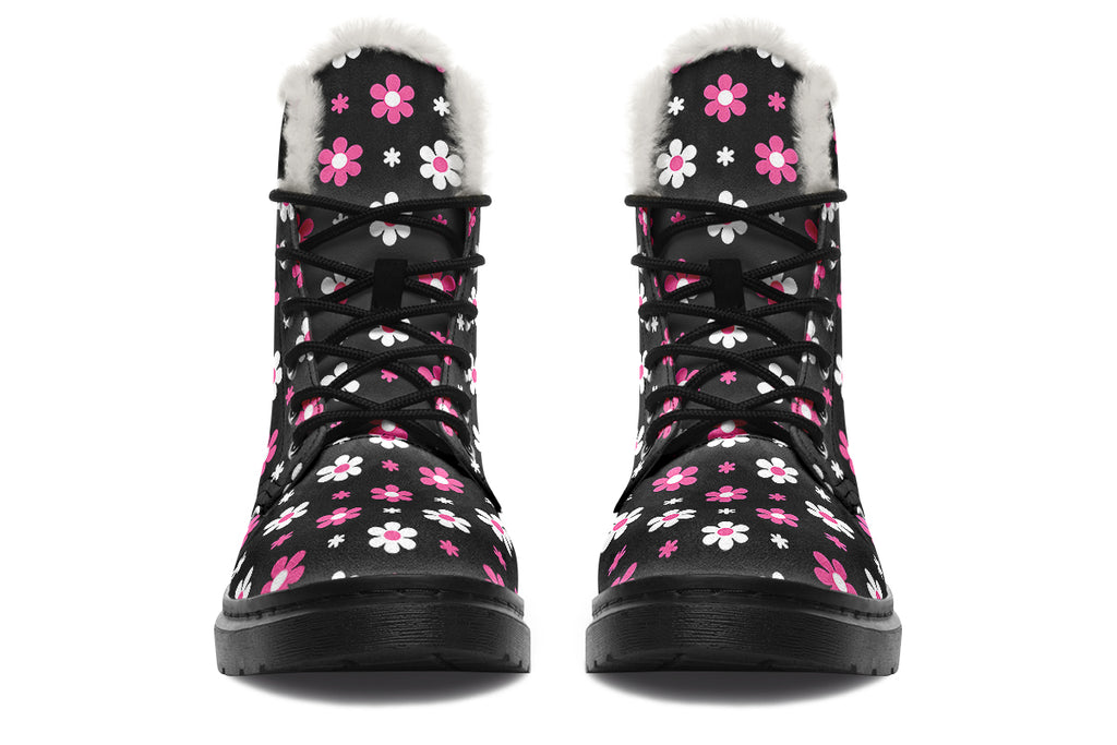 Pink And Black Flowers