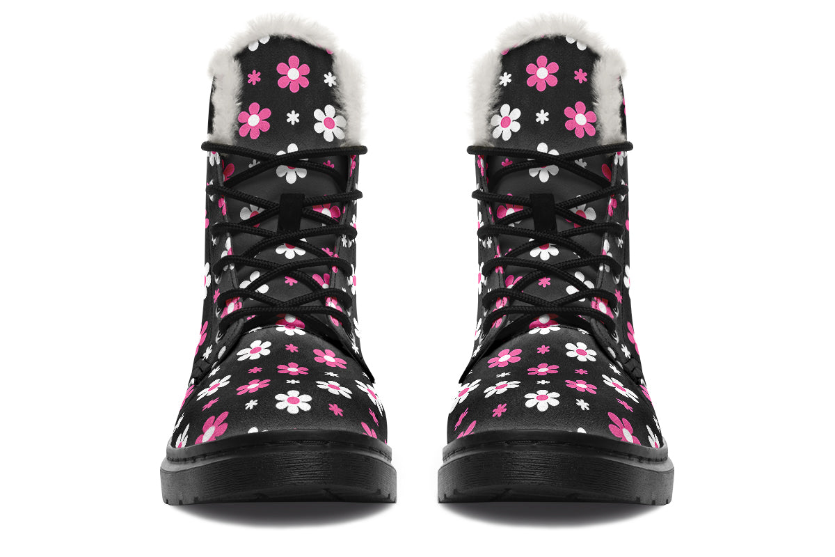 Pink And Black Flowers