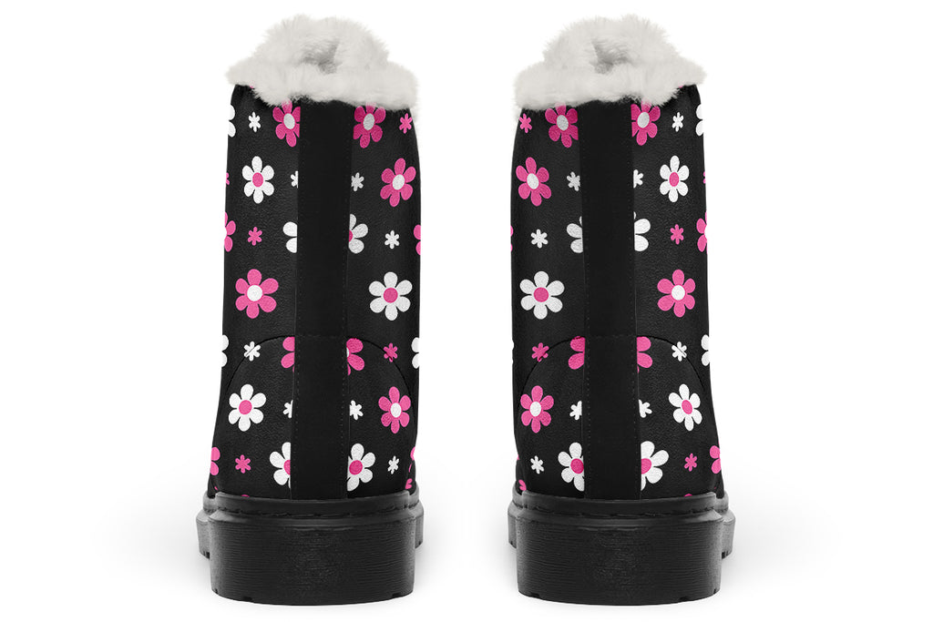 Pink And Black Flowers