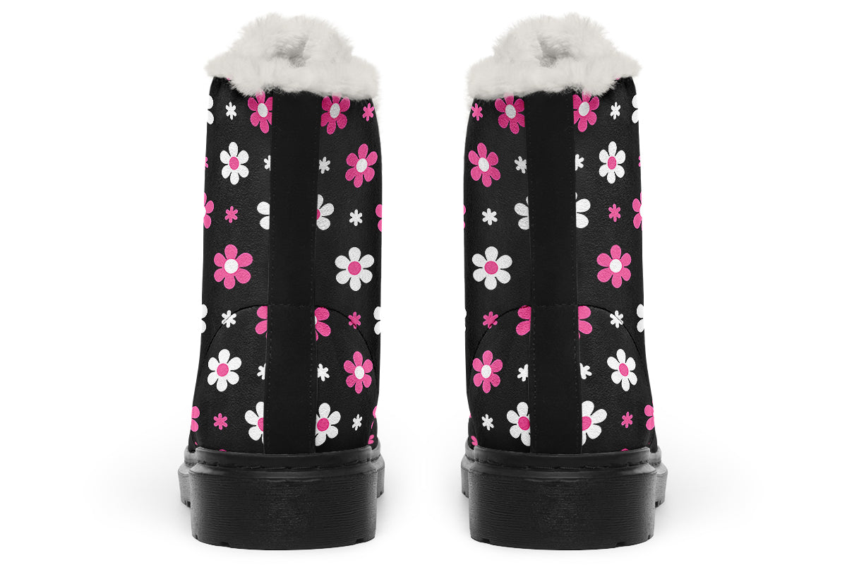 Pink And Black Flowers