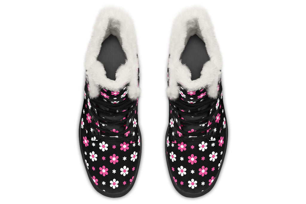 Pink And Black Flowers