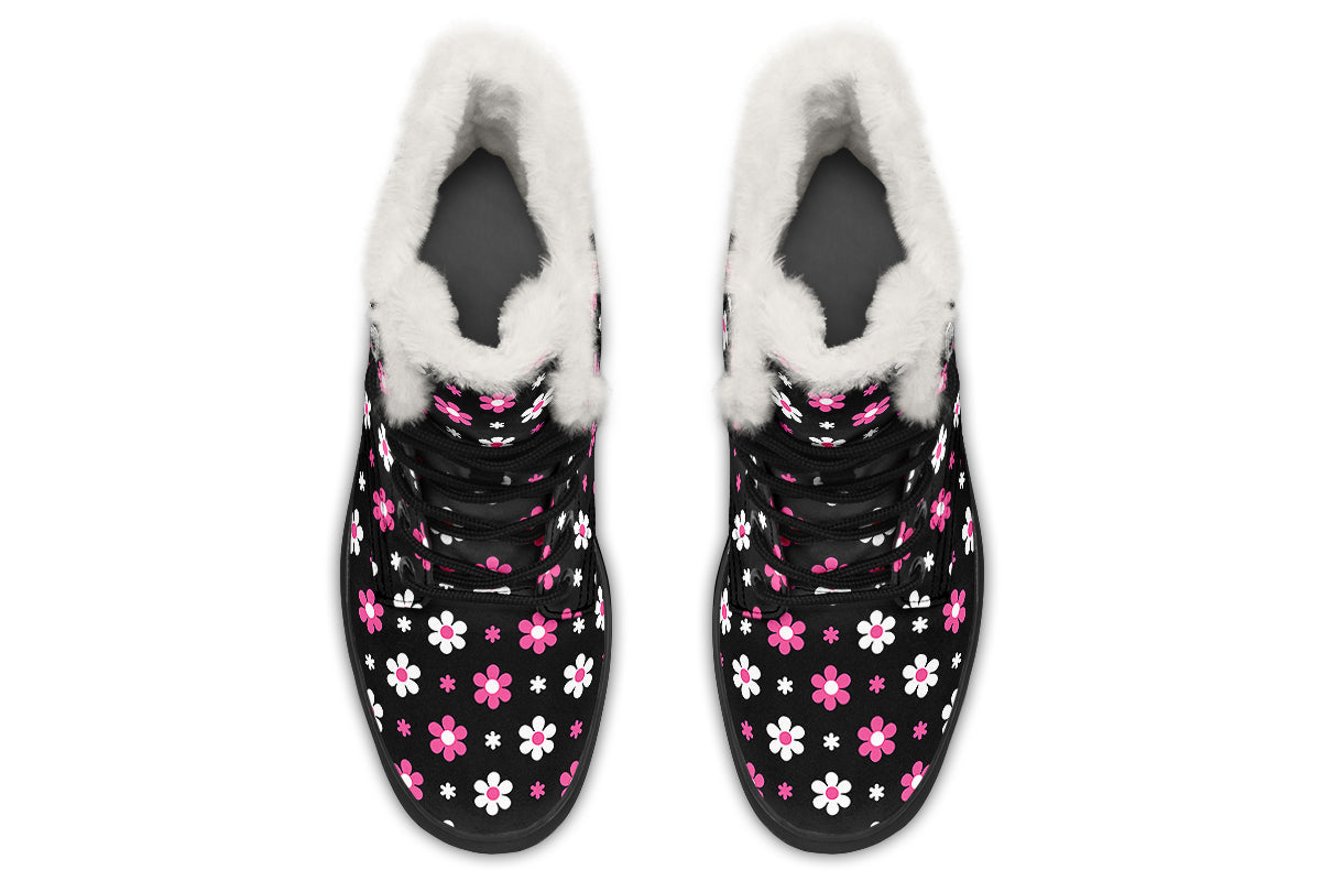 Pink And Black Flowers