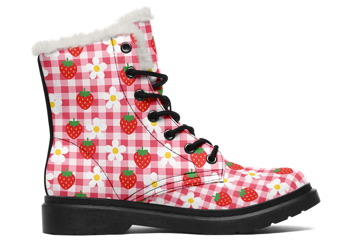 Strawberry Gingham Comfy Boots Test