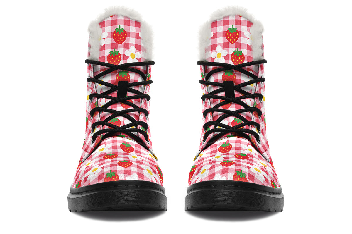 Strawberry Gingham Comfy Boots Test