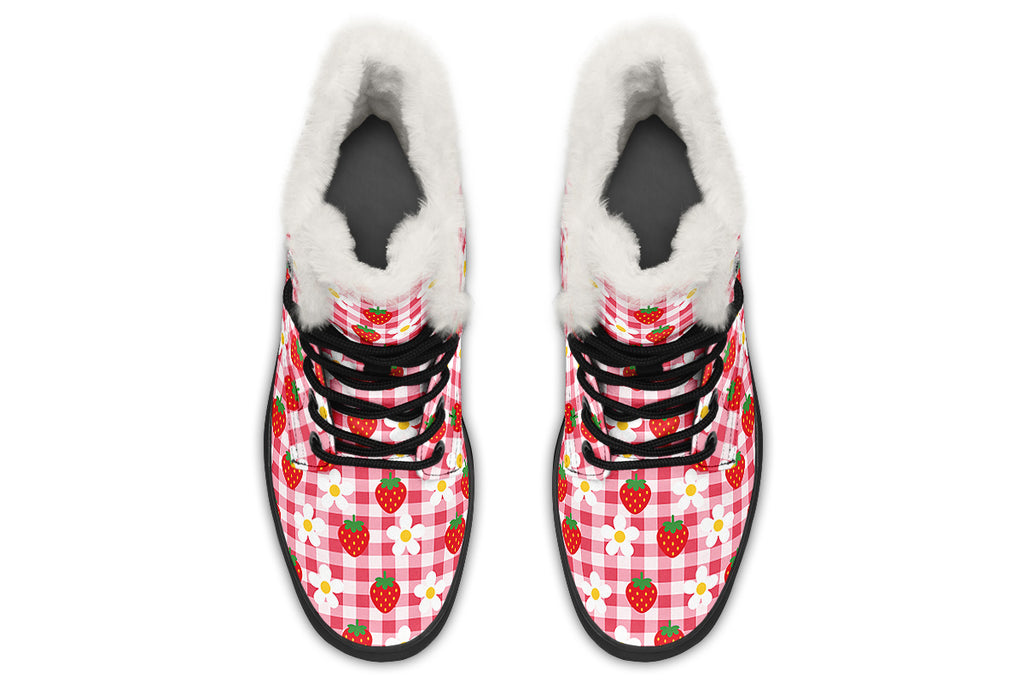 Strawberry Gingham Comfy Boots Test