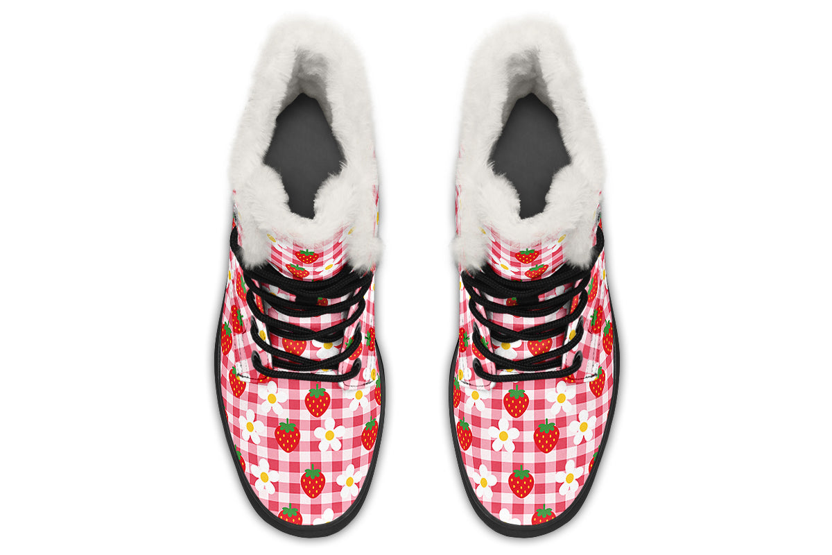 Strawberry Gingham Comfy Boots Test