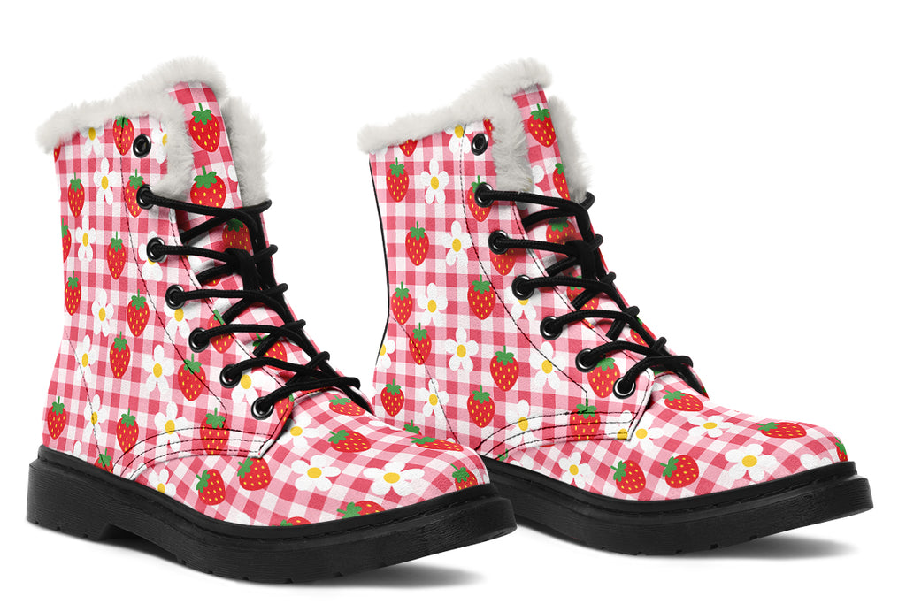 Strawberry Gingham Comfy Boots Test