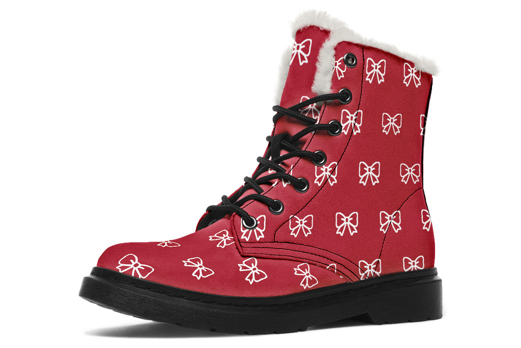 White Bows On Red