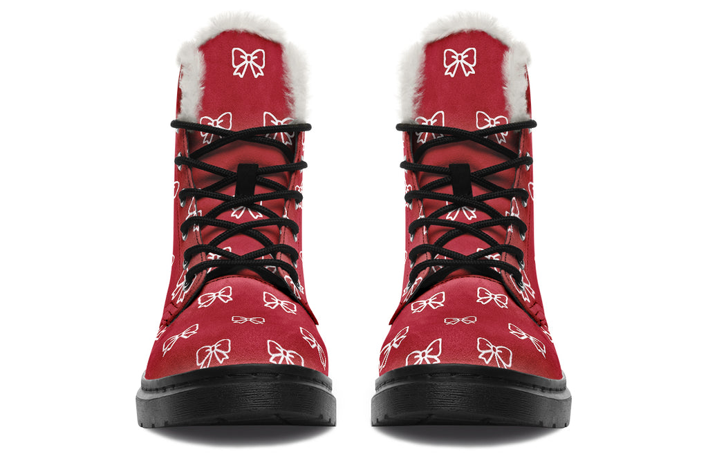 White Bows On Red