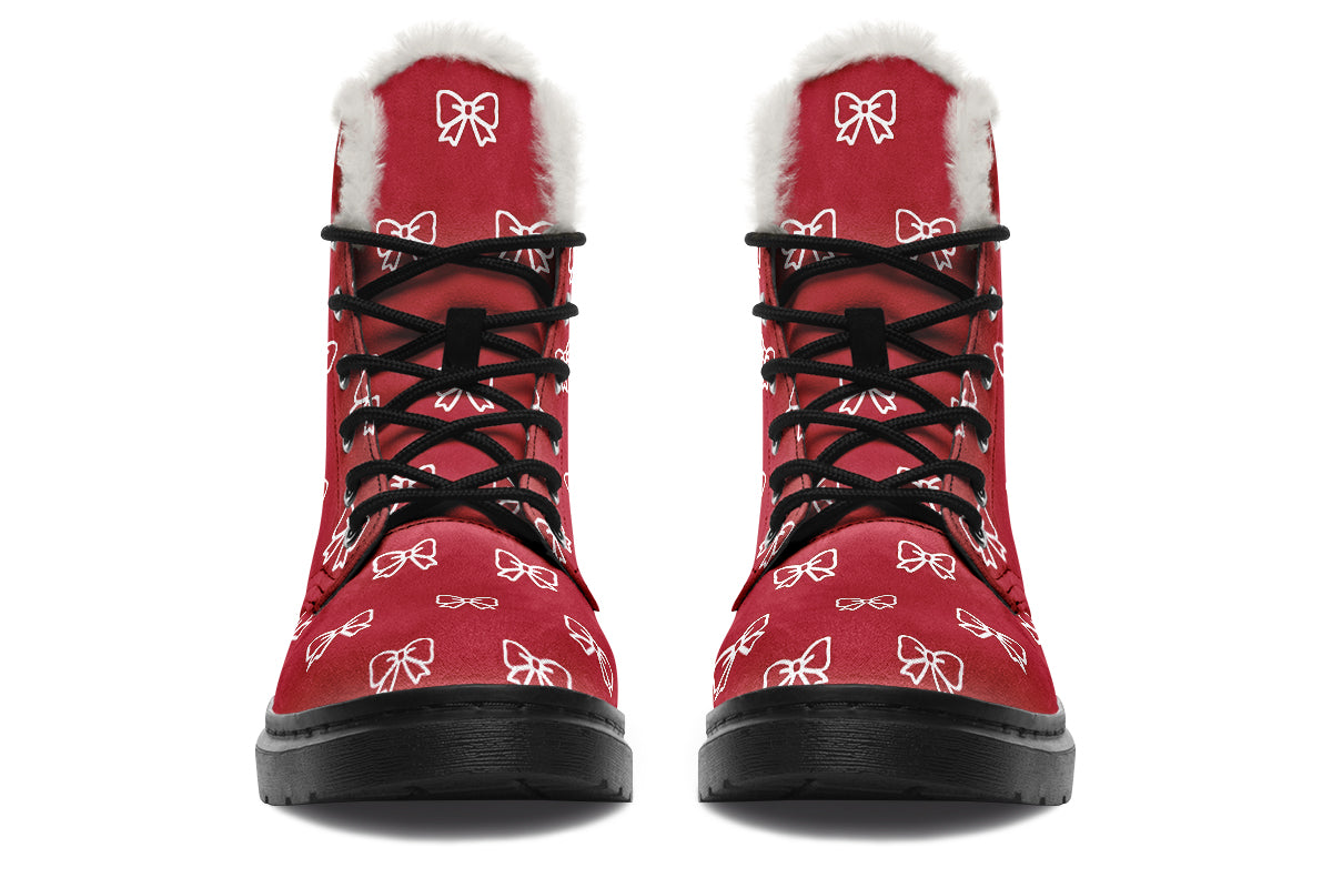 White Bows On Red