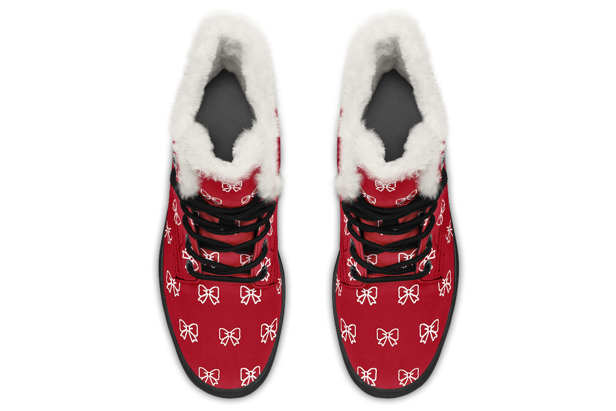 White Bows On Red