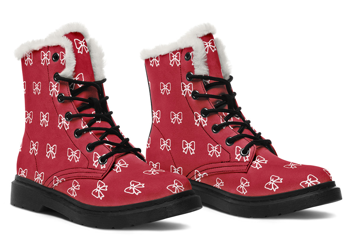 White Bows On Red