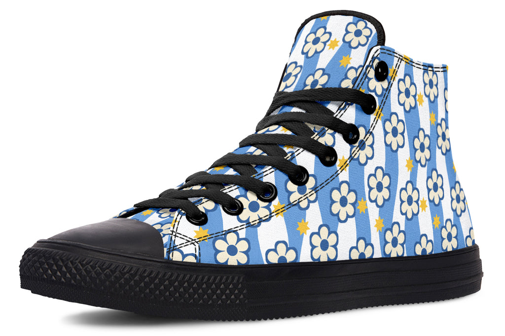 Blue Daisy Stripe