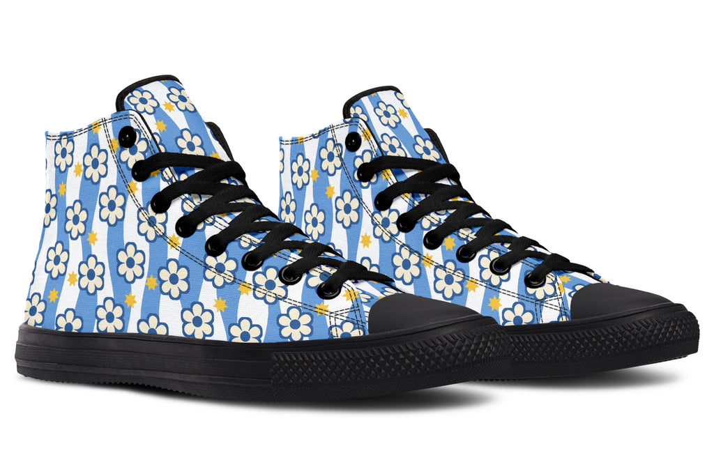 Blue Daisy Stripe